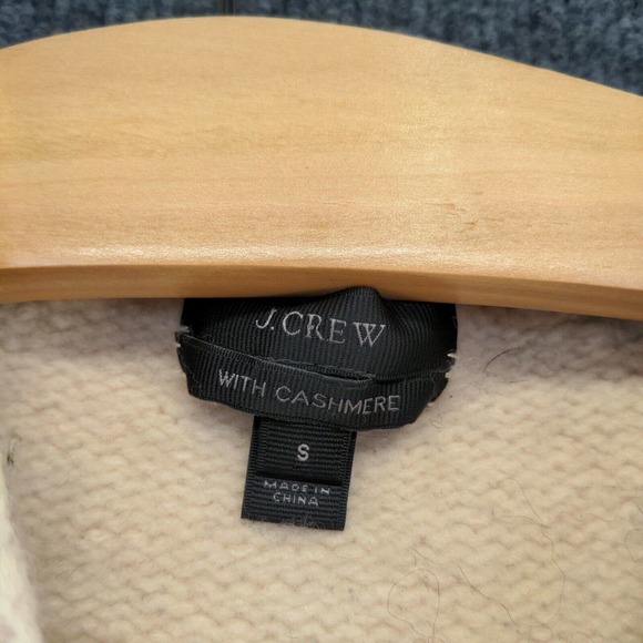 J. Crew With Cashmere Womens Pullover Tile Knit Sweater Tan Gray Small Crew Neck - Picture 10 of 14